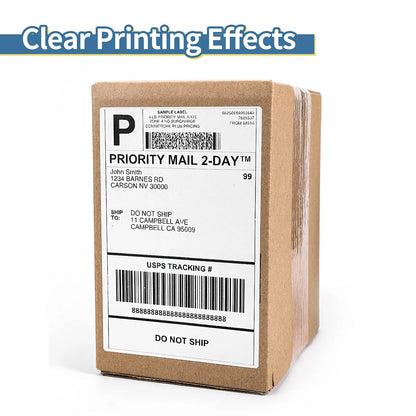 Phomemo A6 4x6inch Direct Thermal Labels 100 Labels Per stacked - shipping label FanFold Paper For PM-241BT/D520 Waybill Printer