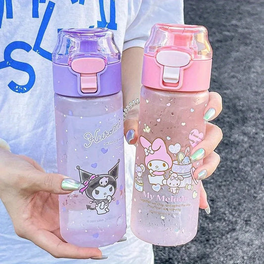 Sanrio Flip Top Water Bottle with Filter 1pc 550ml/18.6oz