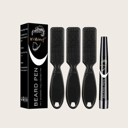 Beard Pen Filler Single Piece or Set Barber Styling Pencil Waterproof Black Hair Enhancer Brush Cosmetic Repair Tool