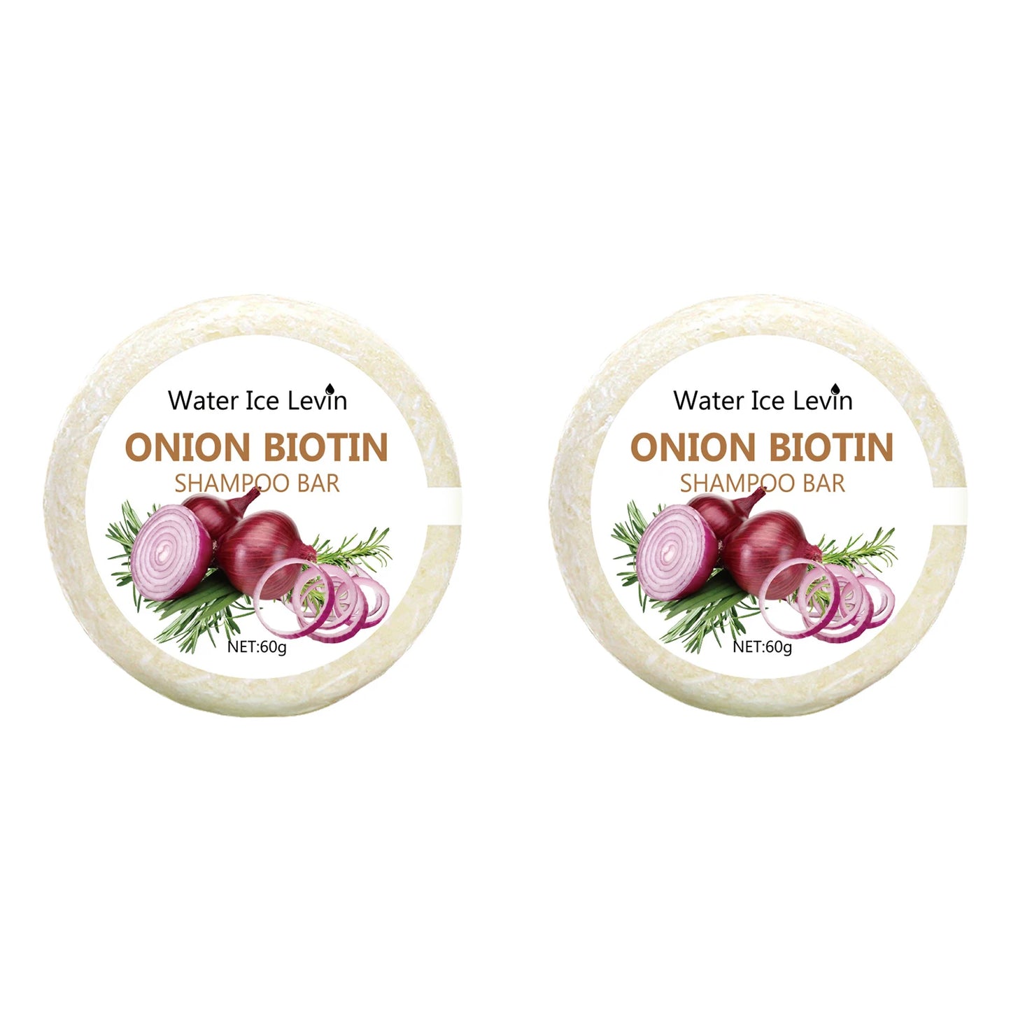 Onion & Biotin Shampoo Bar – 60g Moisturizing, Smoothing Hair Soap with Rosemary Extract
