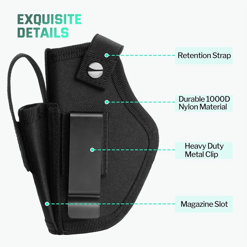 Concealed Carry Gun Holster Tactical Left/Right Hand Pistol IWB OWB Universal
