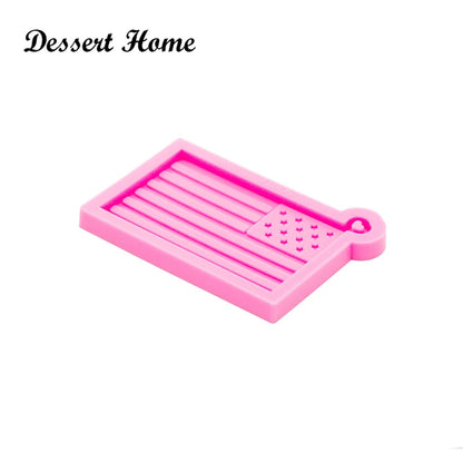 American Flag Silicone Mold – Shiny USA Resin Mold for Keychains & Jewelry Making