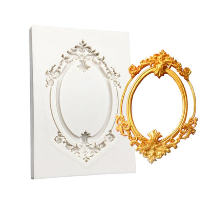 Photo Frame Mirror Silicone Mold Resin Tools Sugarcraft Cupcake Baking Mold Fondant Cake Decorating Tools