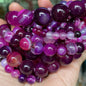 Natural Stone Beads 4-10mm Amethysts Lava Turquoises Agates Jades Garnet Quartzs Beads For Jewelry Making DIY Bracelet Necklace