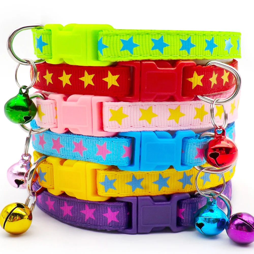 100Pcs Dog Collar With Bells Adjustable