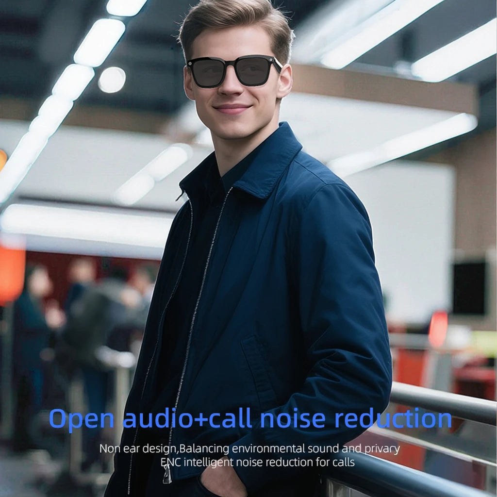 V03 AI Outdoor Smart Glasses Large WIFI Video Recording AI Voice Assistant 800W Camera Smart  Translator Glasses