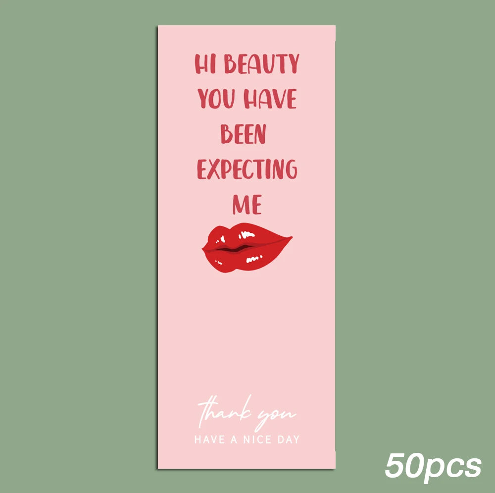 20-50pcs This Package Nice To Meet You Too Sticker Seal Label Thank You Small Business Handmade Merchandise Decoration Stickers