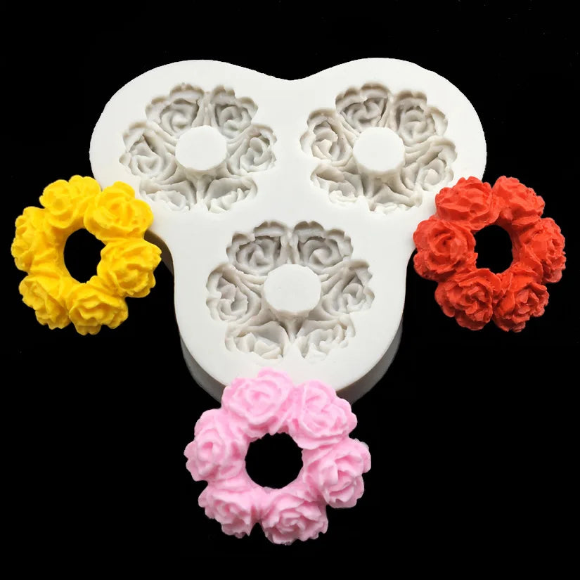 Rose Silicone Sugarcraft Mold Chocolate Cupcake Baking Fondant Cake Decorating Tools