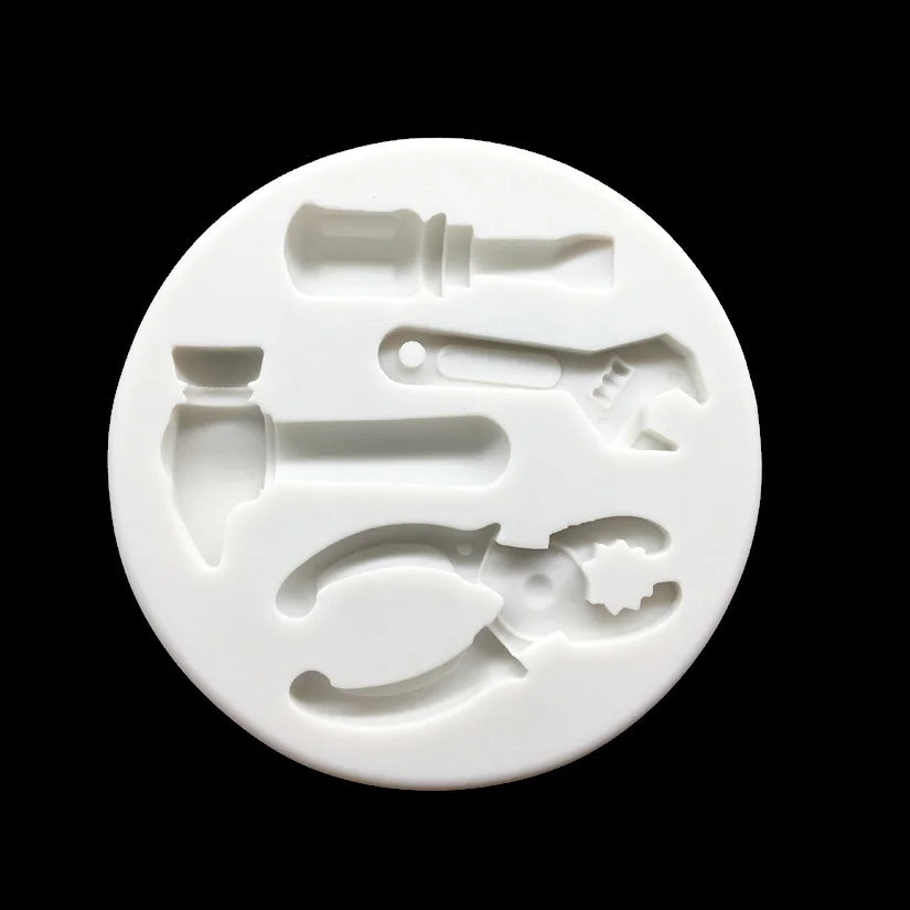 Hammer Wrench Bolt Driver Silicone Mold Sugarcraft Cupcake Baking Mold Fondant Cake Decorating Tools