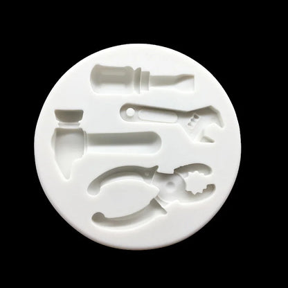 Hammer Wrench Bolt Driver Silicone Mold Sugarcraft Cupcake Baking Mold Fondant Cake Decorating Tools