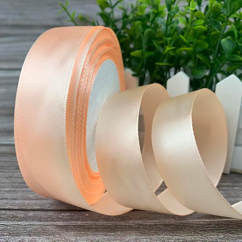 25 Yards/Roll Satin Ribbons For Crafts Bow Handmade Gift Wrapping Christmas Wedding Decorative Ribbon 6/10/15/20/25/40/50mm