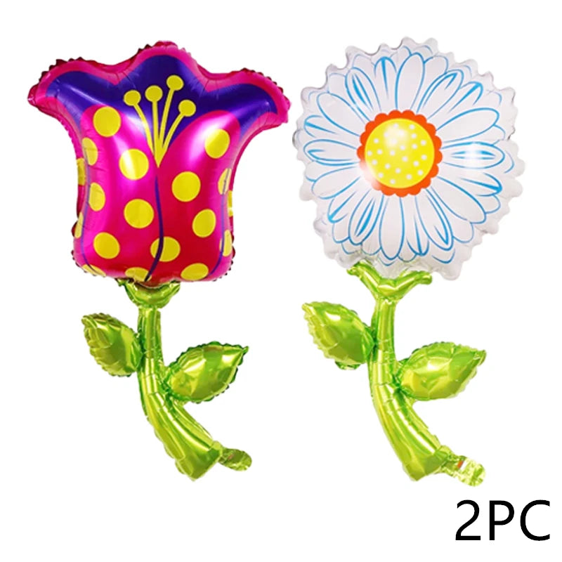 5PC Sunflower Daisy Rose Tulip Helium foil balloons Theme party decoration Mother's valentinesDay wedding Birthday dcorations