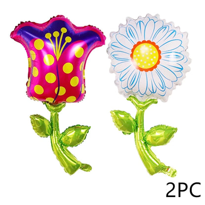 5PC Sunflower Daisy Rose Tulip Helium foil balloons Theme party decoration Mother's valentinesDay wedding Birthday dcorations