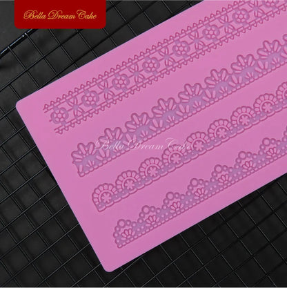 Sugracraft Lace Mold Cake Border Decoration Lace Mat for Fondant Wedding Cake Decorating Cake Decorating Tools Bakeware