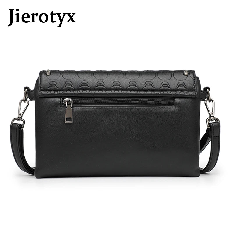 JIEROTYX Women's Fashion Tote Skull Prints And Skull-Shaped Rivets Messenger Travel Crossbody Femininas Black Punk Handbags