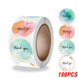 100-500 Pcs Thank You Stickers Cute Pink Gold Labels For Small Business Or Wedding Gift Decor Sticker Stationery Supplies