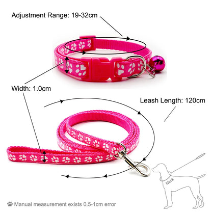 Dog Cat Adjustable Leash  and Collar 24Sets