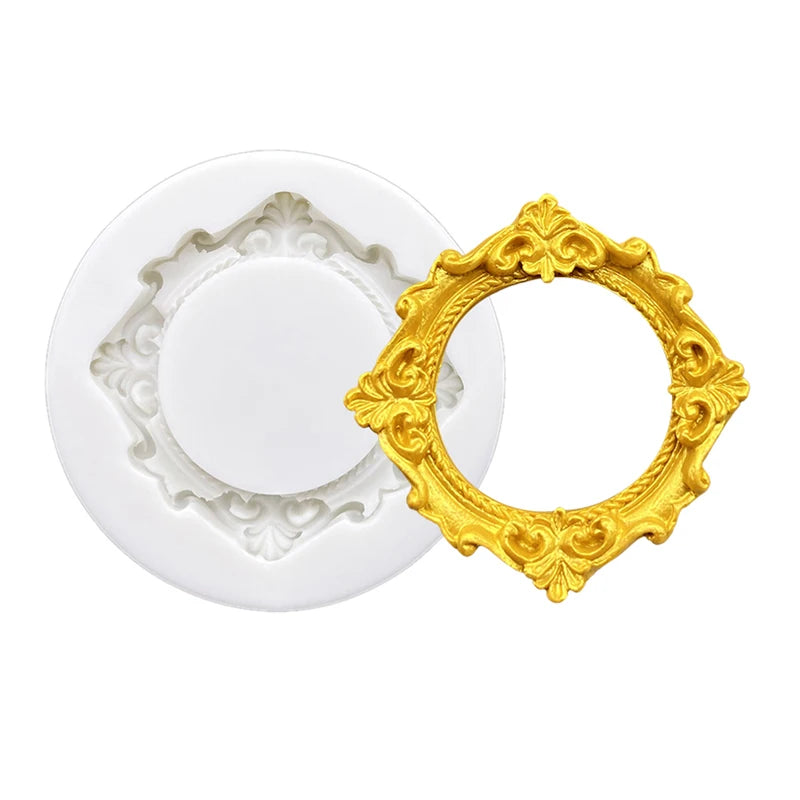 Photo Frame Mirror Silicone Mold Resin Tools Sugarcraft Cupcake Baking Mold Fondant Cake Decorating Tools