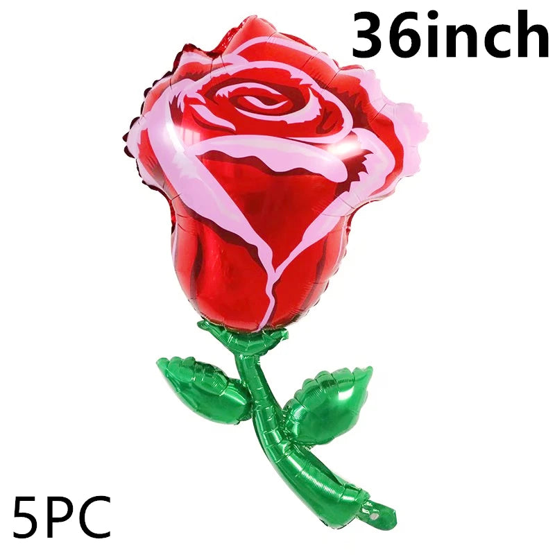 5PC Sunflower Daisy Rose Tulip Helium foil balloons Theme party decoration Mother's valentinesDay wedding Birthday dcorations