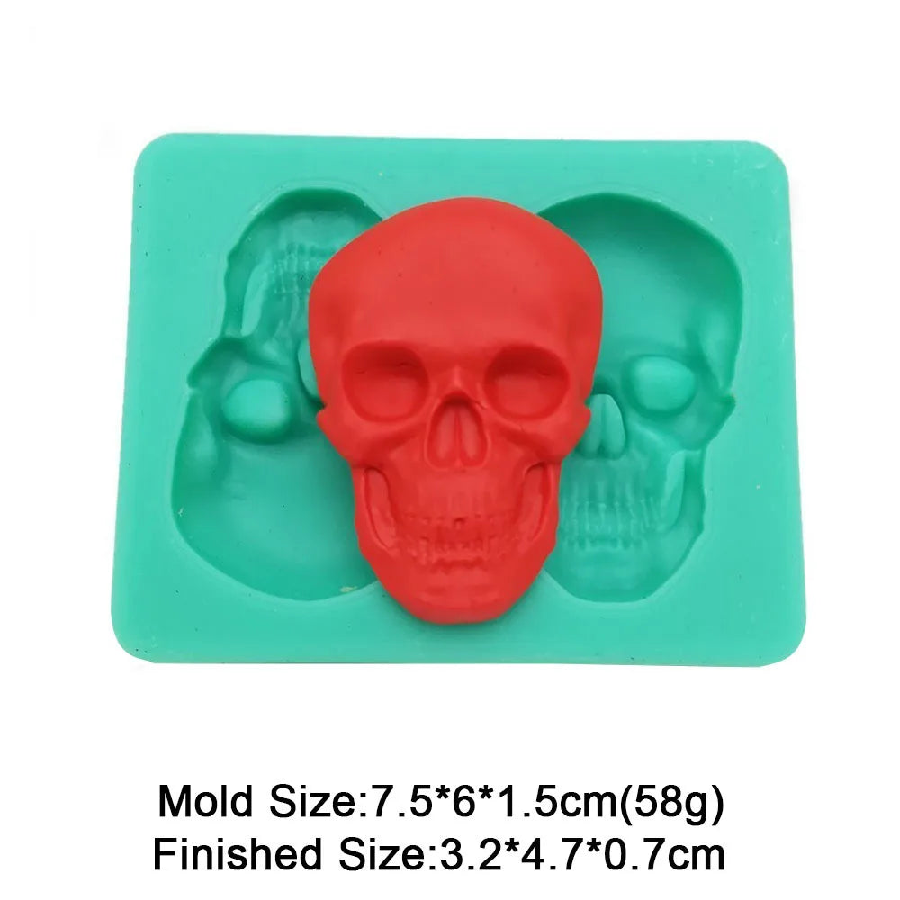 DIY Halloween Decoration Series Fondant Silicone Mold Skull Pumpkin Alphabet Styles Chocolate Sugar Dessert Kitchen Baking Tools