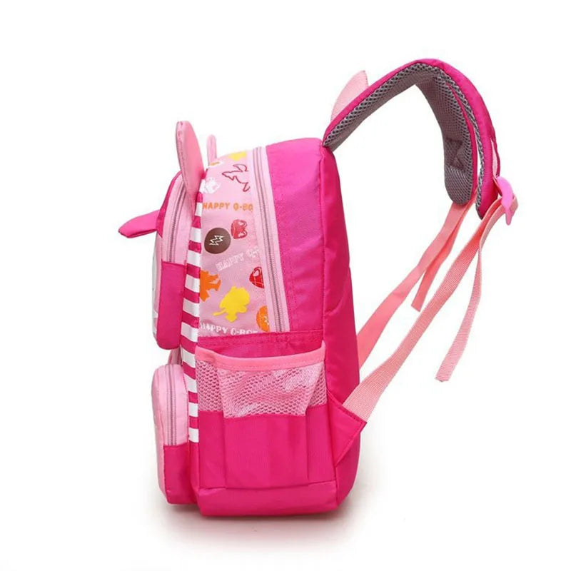 3D Rabbit & Tiger Kids Backpack – Cute Animal School Bag for Kindergarten & Preschool