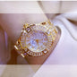 Women's gold diamond rhinestone watches.