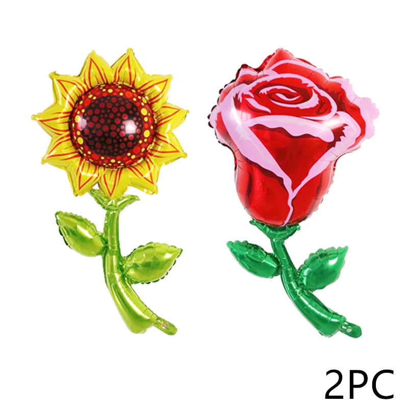 5PC Sunflower Daisy Rose Tulip Helium foil balloons Theme party decoration Mother's valentinesDay wedding Birthday dcorations