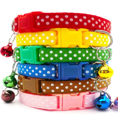 100Pcs Dog Collar With Bells Adjustable