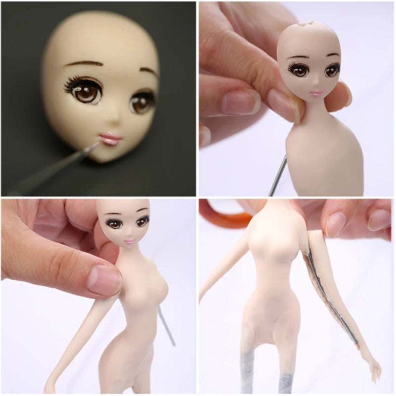 Dolls Face Silicone Mold Fondant Molds DIY Cake Decorating Tools Sugarcrafts Clay Chocolate Gumpaste Molds Baking Tools