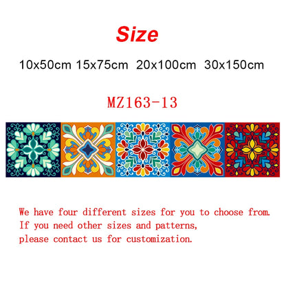 Colorful Pattern Ceramic Tiles Wall Sticker Tables Bathroom Kitchen Home Decor Wall Decals Waterproof Peel & Stick PVC Art Mural