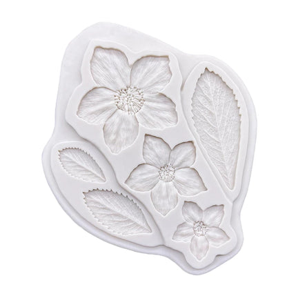 Strawberry Leaf Flower Silicone Mold Sugarcraft Cupcake Baking Mold Chocolate Fondant Cake Decorating Tools