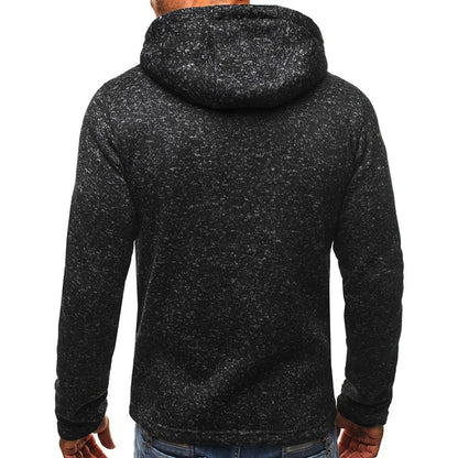 Men's Full Zip Hoodie Solid Color Zipper Hooded Daily Fitness Basic Thin Fleece Hoodies Sweatshirts Long Sleeve Blue Gray Black