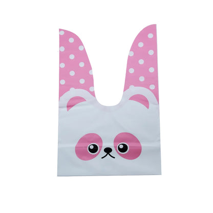 20PCS Kids Birthday Party Decoration Easter Carrot Candy Bag Easter Rabbit Gift Bag Candy Cones Transprant Plastic Bag
