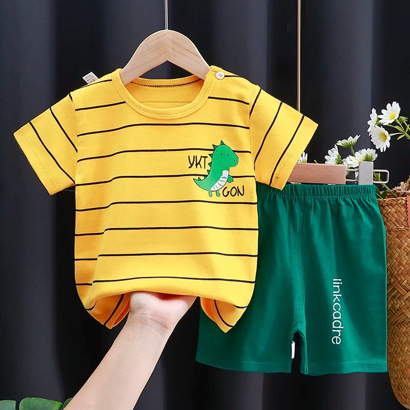 Kids Clothes Set Baby Boy/Girl T-Shirt + Shorts Summer Clothing