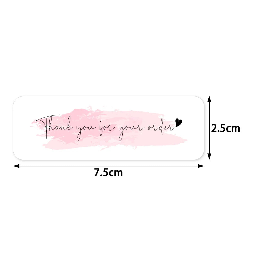 120Pcs Thank You for Your Order Stickers  Labels for Envelope Sealing for Small Business Decor Sticker Stationery Supply