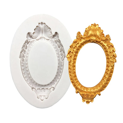 Photo Frame Mirror Silicone Mold Resin Tools Sugarcraft Cupcake Baking Mold Fondant Cake Decorating Tools