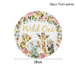 Pink Gold Animal Wild One Birthday Party Disposable Party Supplies
