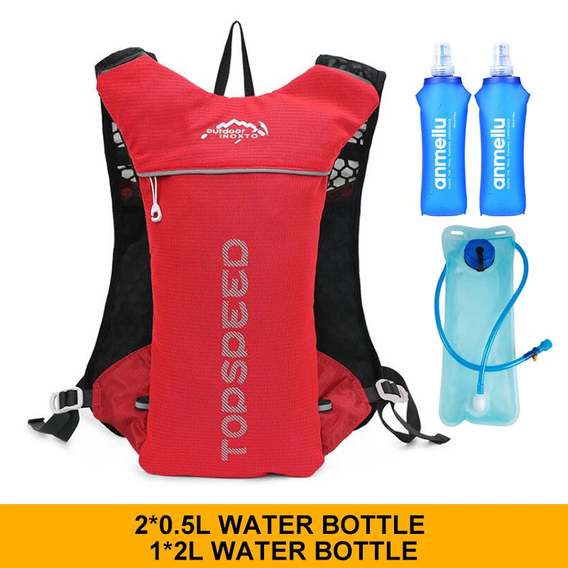 Outdoor Trail Running 5L Ultralight Backpack Hydration Jogging Vest Men Breathable Marathon Bicycle Bag Water Bottle 500ML