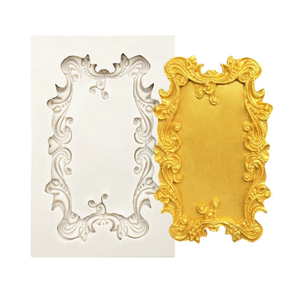 Photo Frame Mirror Silicone Mold Resin Tools Sugarcraft Cupcake Baking Mold Fondant Cake Decorating Tools