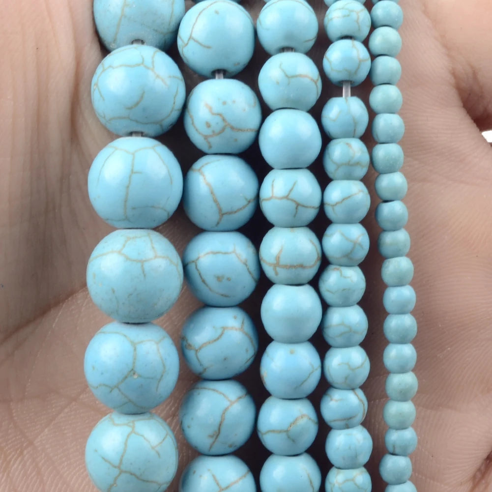 Natural Stone Beads 4-10mm Amethysts Lava Turquoises Agates Jades Garnet Quartzs Beads For Jewelry Making DIY Bracelet Necklace