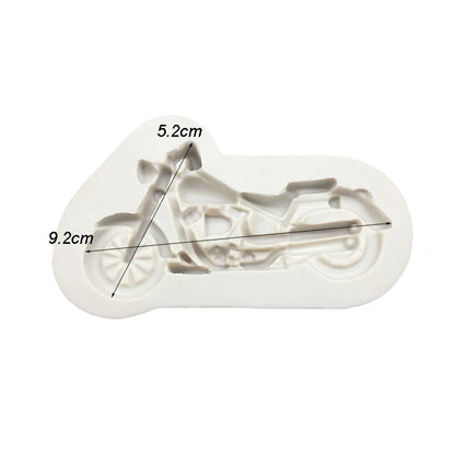 Motorcycle Shape Silicone Mold Fondant Cake Decorating Tools Cupcake Chocolate Mold