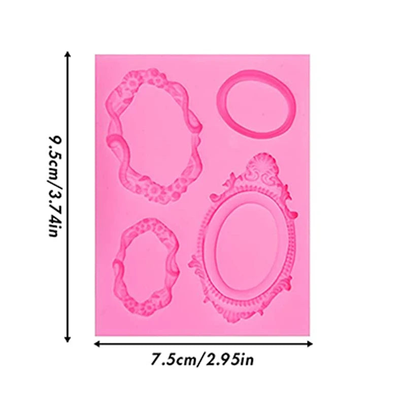 Baroque Style Curlicues Scroll Lace Fondant Silicone Mold Cake Border Decoration Cupcake Top Decoration Mold