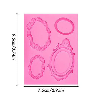 Baroque Style Curlicues Scroll Lace Fondant Silicone Mold Cake Border Decoration Cupcake Top Decoration Mold