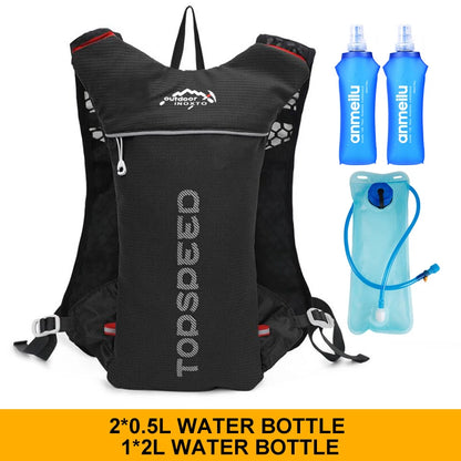Outdoor Trail Running 5L Ultralight Backpack Hydration Jogging Vest Men Breathable Marathon Bicycle Bag Water Bottle 500ML
