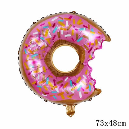 32Inch Donut globos Foil Balloon Fruit Ice Cream Helium Balloon Birthday Party Decoration Kids Toy Sweet Digital baby shower