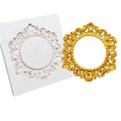 Photo Frame Mirror Silicone Mold Resin Tools Sugarcraft Cupcake Baking Mold Fondant Cake Decorating Tools