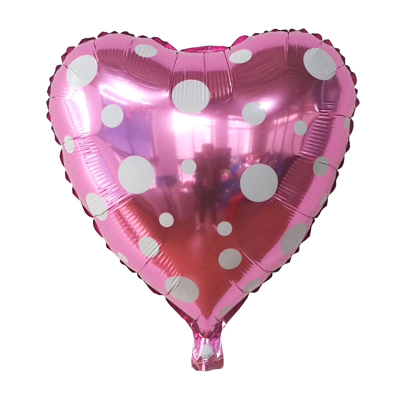 50‑Pack 18" Valentine’s Day Heart Foil Balloons – “I Love You” Helium Wedding & Romantic Party Decorations