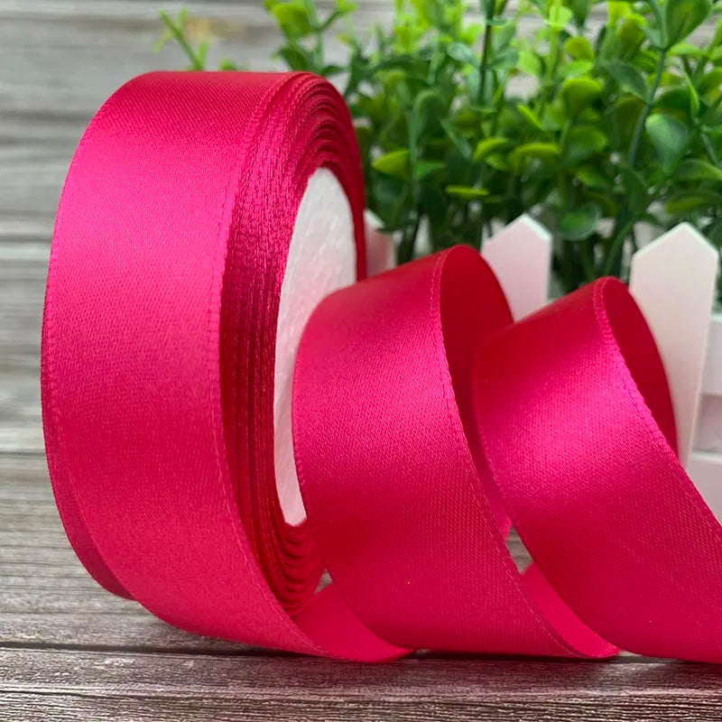 25 Yards/Roll Satin Ribbons For Crafts Bow Handmade Gift Wrapping Christmas Wedding Decorative Ribbon 6/10/15/20/25/40/50mm