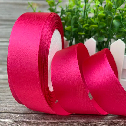 25 Yards/Roll Satin Ribbons For Crafts Bow Handmade Gift Wrapping Christmas Wedding Decorative Ribbon 6/10/15/20/25/40/50mm