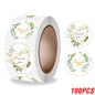 100-500pcs Thank You Round Sticker Scrapbook Envelope Seal Sticker Gift Flower Decoration Stationery Label Stickers
